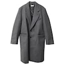 Dries Van Noten Oversized Coat in Grey Wool