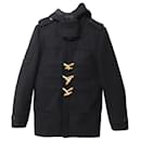 Zadig & Voltaire Matt Duffle Coat in Black Wool
