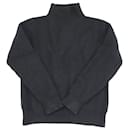 Mr. P Stand-Collar Ribbed Sweater in Black Virgin Wool - Autre Marque