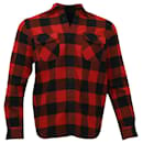 Eye by Junya Watanabe Comme Des Garcons Man Plaid Flannel Button Front Long Sleeve Shirt in Red and Black Cotton  - Autre Marque