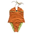 Fendi Neon Orange One Piece Swimsuit