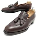 HERMES MOCCASIN SHOES WITH TASSELS 6.5 40.5 BROWN LEATER SHOES - Hermès