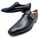 CHURCH'S SHOES MOCCASINS WITH GODDARD BUCKLE 8F 42 BLACK LEATHER SHOES - Church's