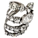 Short Jew Stacked Ring in Silver Brass - Alexander Mcqueen