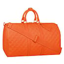 LV Keepall 50 Orange Taurillon Monogram - Louis Vuitton