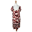 DvF vintage Ayuka silk dress ginko pattern - Diane Von Furstenberg