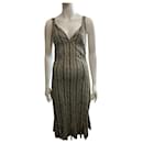 DvF vintage silk dress with chevron/upperr pattern - Diane Von Furstenberg