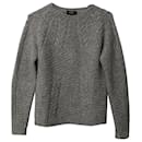  A.P.C. Galway Cable Knit Sweater in Grey Alpaca Fiber - Apc