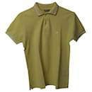 Dior Bee Embroidered Short Sleeve Polo Shirt in Yellow Cotton 
