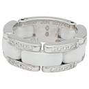 Chanel ring, "Ultra", WHITE GOLD, white ceramic, diamants.