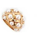 CHANEL BAROQUE T RING50 yellow gold 18K PEARLS AND DIAMONDS GOLD DIAMONDS RING - Chanel