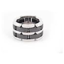 BAGUE CHANEL ULTRA GM J2641 TAILLE 53 OR BLANC & CERAMIQUE GRIS GOLD RING - Chanel