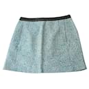 BALENCIAGA Azure green tweed mini skirt Almost new condition T42 IT - Balenciaga