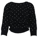 Black Angora Sweater with Crystal Embellishments - Ba&Sh