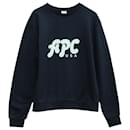 APC USA Print Sweater in Blue Cotton - Autre Marque