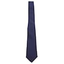 Jil Sander Pointed Tip Tie in Navy Blue Wool