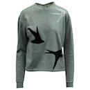 McQ Alexander McQueen Bird Print Classic Sweatshirt in Grey Cotton - Autre Marque