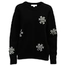 Michael Kors Crystal Snow Flakes Sweatshirt in Black Cotton 