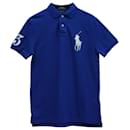 Ralph Lauren Big Pony Polo Slim Fit Shirt in Blue Cotton