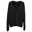 Prada Stripe Sweater in Black Wool