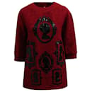 Dolce & Gabbana Printed Face Silhouette in Red Cotton