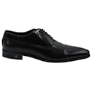 Versace Lace Up Oxfords in Brown Leather