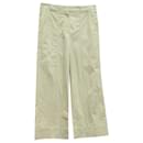 Brunello Cucinelli Pantalones anchos de algodón beige