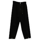 Yohji Yamamoto Zip Detail Pants in Black Wool - Y'S