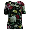 Blusa com estampa floral Dolce & Gabbana em viscose preta