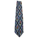 YVES SAINT LAURENT Paris 90's Printed Tie in Multicolor Silk - Yves Saint Laurent