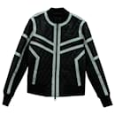 Neil Barrett Biker Jacket with White Piping in Black Leather