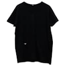 Dior Homme Bee Logo V-Neck T-Shirt in Black Cotton