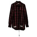 Off-White Flannel Check Shirt in Red Cotton - Off White