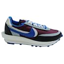 Nike x Sacai x Undercover LDWaffle Sneakers in Night Maroon and Team Royal Nylon - Autre Marque
