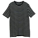 Comme Des Garçons Homme Striped T-Shirt in Black and White Cotton - Comme Des Garcons