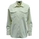 Theory Button-Down Shirt in Cream White Cotton