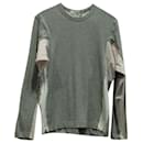 Comme Des Garcons Paneled Long Sleeve T-Shirt in Grey Cotton 
