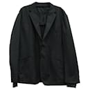 Yves Saint Laurent Pinstripe Casual Jacket With Cuff in Grey Wool