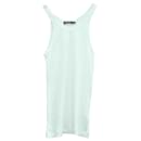 Dolce & Gabbana Ribbed Tank Top in White Cotton