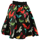 Alice + Olivia Butterfly Print Skirt in Multicolor Polyester