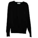 Thom Browne Crewneck Knit Sweater in Black Wool