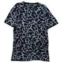Neil Barrett Leopard Print T-Shirt in Grey Cotton