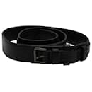 Burberry Textured Belt in Black Leather 