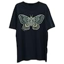 Camiseta Gucci x Kris Knight Butterfly en algodón azul marino