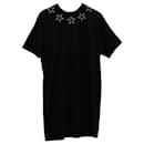 Givenchy Stars All Over Neck Cotton T-Shirt Black Cotton