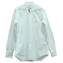 Thom Browne Oxford Grosgrain Placket Shirt in White Cotton