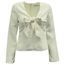  Alexander Wang Bow Long Sleeves Top in White Polyester