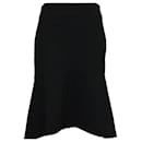 Brunello Cucinelli Fluted Midi Skirt in Black Polyamide