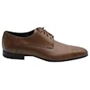 Hugo Boss Derby Shoes in Brown Leather 