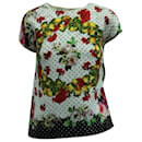 Camisa com estampa floral e limão Dolce & Gabbana em viscose branca